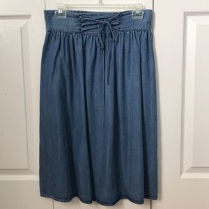 Skies are Blue chambray corset skirt